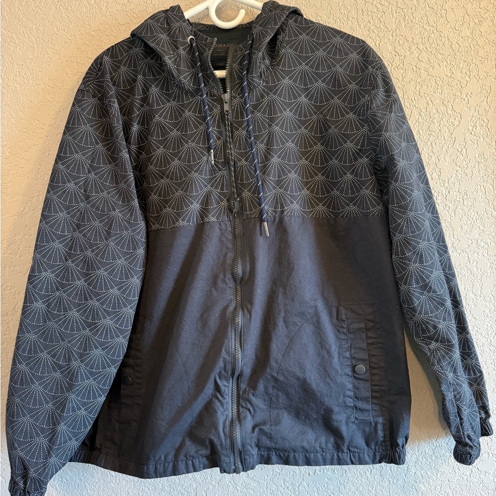 Nomad Men's Dark Gray Patterned Windbreaker